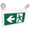 Running Man Combination Exit Sign With Emergency Lights 
