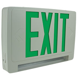 Slim profile exit sign with light bar egress emergeny lights compact design