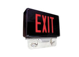 Wet Location Vandal Resistant LED Combo Exit Sign With Battery Back Up