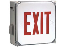 Outdoor Wet Location  Emergency Exit Sign with Battery Backup