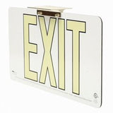 White Wireless Exit Signs and Non Electric
