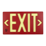 Indoor Wireless 100' Viewing Glow in the Dark Exit Sign - UL Listed