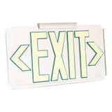 Edge Lit Wireless Exit Sign with Green Letters - UL Listed 