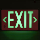 Indoor Wireless 100' Viewing Glow in the Dark Exit Sign - UL Listed