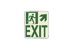 Wall Mounted Exit Sign (Up and Right)