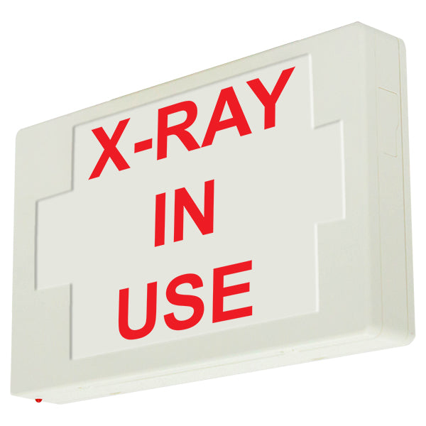 x ray in use led illuminated sign red letters with 90 minute battery 