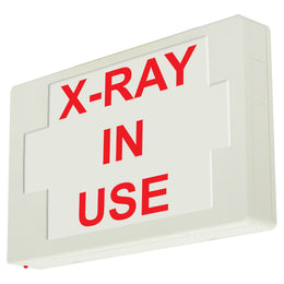 x ray in use led illuminated sign red letters with 90 minute battery 